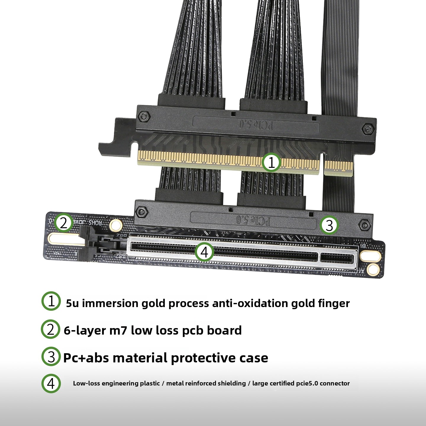 GPU Server Dedicated PCIE 5.0  - Pcie 5.0 Gpu Riser Cable recension och pris